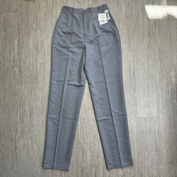 Vintage Joan Walters Pants Trousers Gray Women 12 High Rise 27x36 Career Office - Picture 1 of 8